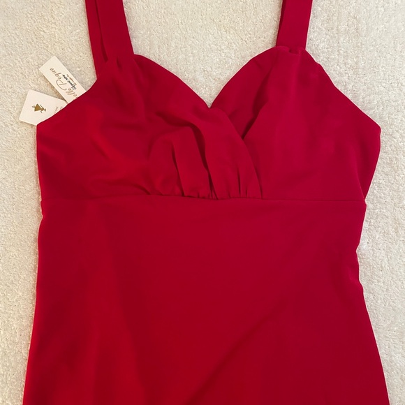 Convertible Chic! 🔥 Belle Poque Red Blouse (L) NWT - Picture 1 of 9
